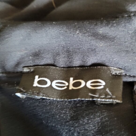 Bebe waist cut out open back black maxi dress size xs - Picture 2 of 5